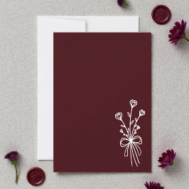 Convites Burgundy Profundo Minimalista Elegante