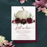 Convites Burgundy Pumpkin Fall in Love Chá de panela Invite<br><div class="desc">Convide todos para o Chá de panela com este adorável convite para chás de panela! Visite nosso site para mais designs e inspiração: www.creativeuniondesign.com</div>