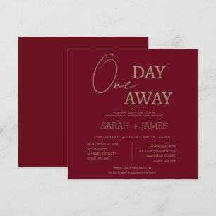 Convites Burgundy Um Dia De Fim Do Janta De Ensaio