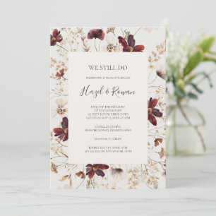 Convites Burgundy Wildflower Beige Nós Ainda Fazemos Renov