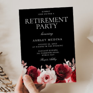 Convites Burgunt Red Black Encantado Partido da Reforma do 