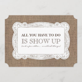 Convites Burlap Funny Bridesmaid / Proposta de Madrinha de