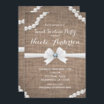 Convites Burlap & Pearls Rustic Glamor Sweet 16 Party<br><div class="desc">Burlap & Pearls Glamor Russo Sweet 16 Convites de festas. Itens correspondentes também estão disponíveis.</div>