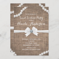 Burlap & Pearls Rustic Glamor Sweet 16 Party