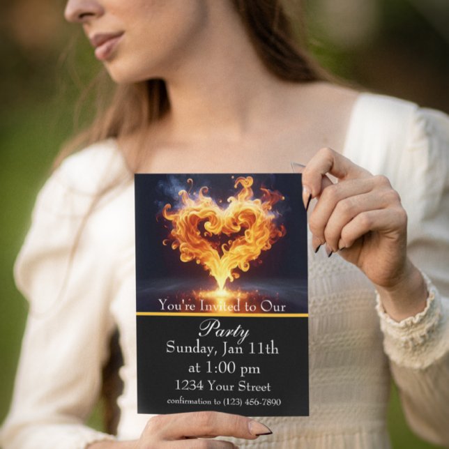 Convites Burning Bright: Celebre Nossa Festa do Fogo! (Criador carregado)