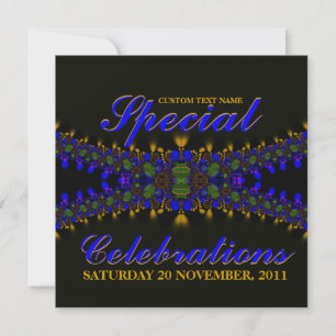 Convites Burning Hearts Electric indigo Lace Invitation