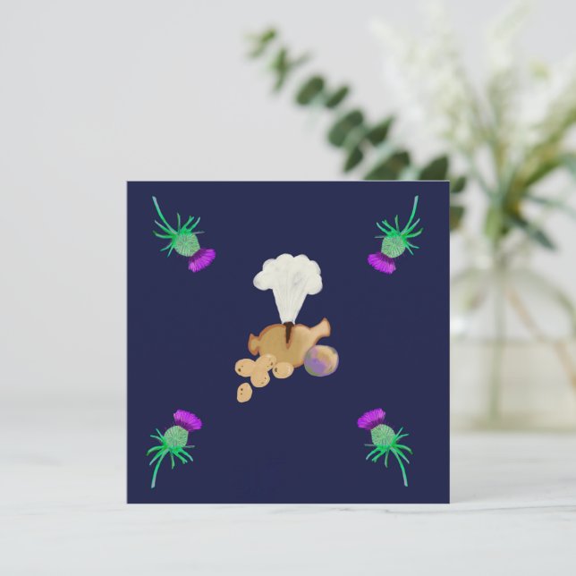 Convites Burns supper (Em pé/Frente)