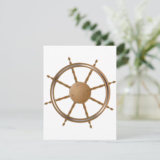 Convites Bússola de Roda de Navio Náutico Vintage (Criador carregado)