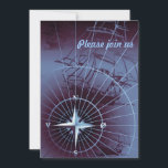 Convites Bússola Náutica da Meia-Noite Navios à Vela<br><div class="desc">Desenho artístico para quem organiza esportes/atividades relacionadas à náutica ou para um casamento/aniversário/desenho de noivado com tema náutico... .etc. Para você personalizar/adequar à ocasião.</div>