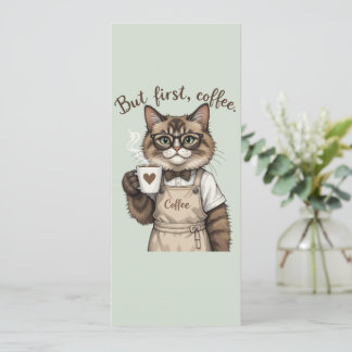 Convites But First, Coffee Cat