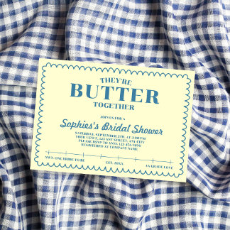 Convites Butter Together Yellow Vintage Bridal Shower