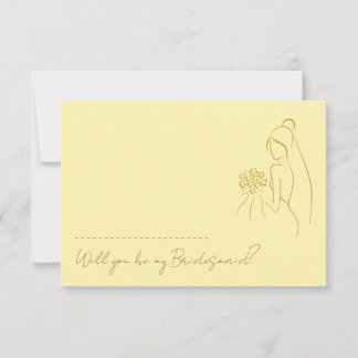 Convites Butter Yellow Will You Be My Bridesmaid Proposal