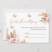 Butterfly Kisses Chá de fraldas Adivinha Quantos J