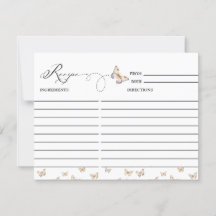 Butterfly | Placa de recebimento de Chás de panela