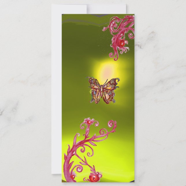 Convites BUTTERFLY TOPAZ, violeta rosa vermelho-amarelo-cla (Frente)