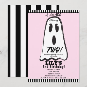 Convites BUU! Fantasma Cor-de-Rosa Fofo de Halloween de Ani