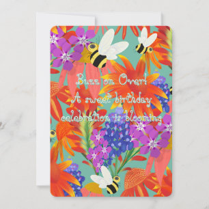 Convites BuzzAmongBlooms_Editable Crianças