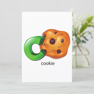 Convites C é para Biscoito Letra do Alfabeto Biscoito de Ch