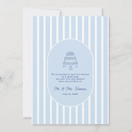 Convites Cabana Listrada Azul Casamento Minimalista