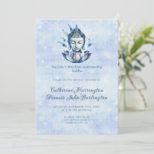 Convites Cabeça de Buda em Aquarela Cerimônia de Casamento 