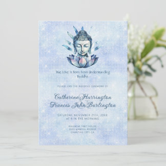 Convites Cabeça de Buda em Aquarela Cerimônia de Casamento