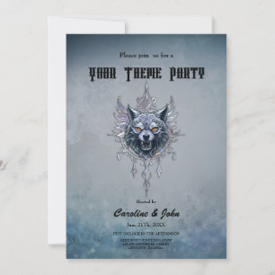 Convites Cabeça mística de lobo.