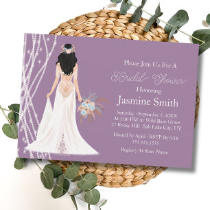 Convites Cabeça Preta Boho Com Chá de panela Pearls