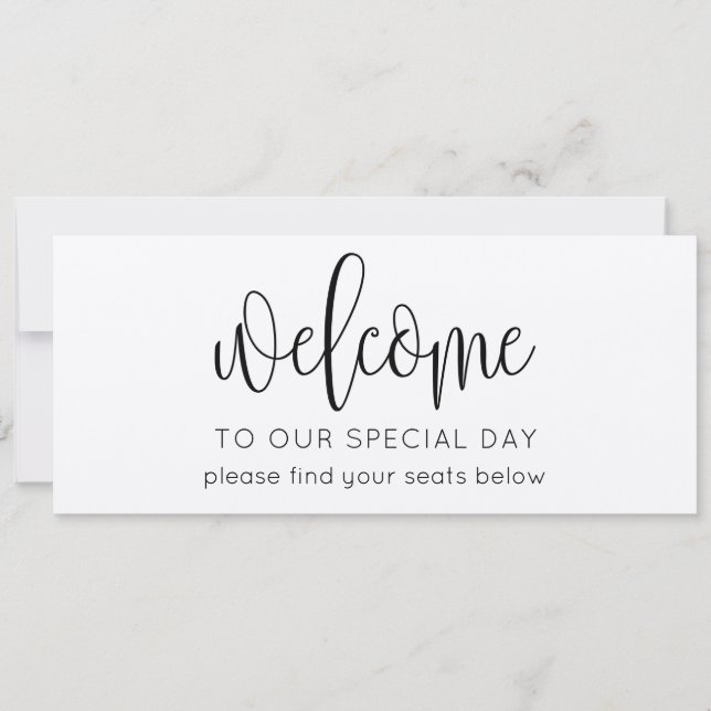 Convites Cabeçalho de boas-vindas do gráfico de casamento d (Frente)