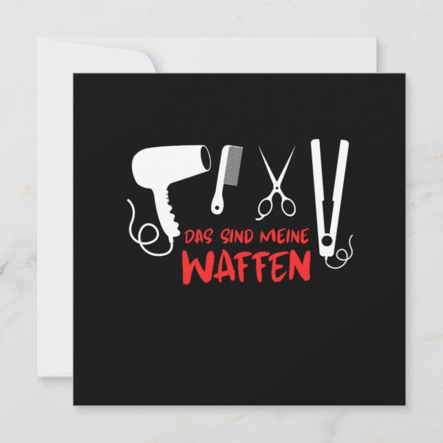 Convites Cabelo de cabeleireiro Estilha pelo pelo cabelo Se (Frente)