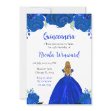 Cabelo loiro Princesa Azul Quinceanera