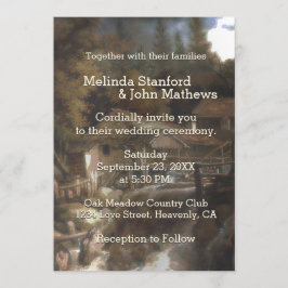 Convites Cabina de País Rústico