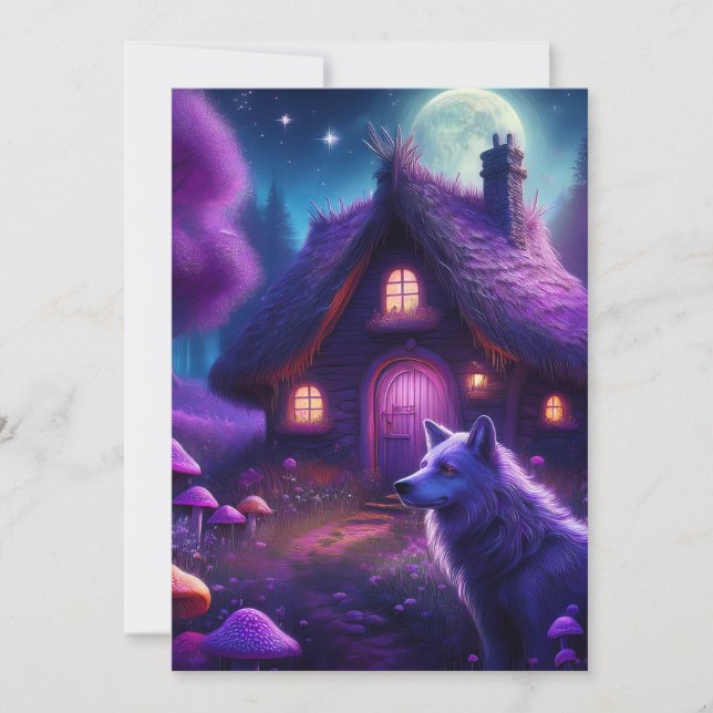 Convites Cabina Surreal Na Floresta (Frente)