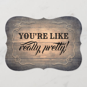 Convites Cabra Engraçada/Madeira Rústica Madrinha de casame