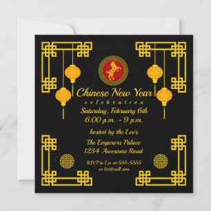 Convites Cabra Ornamenta do Ano Novo Chinês