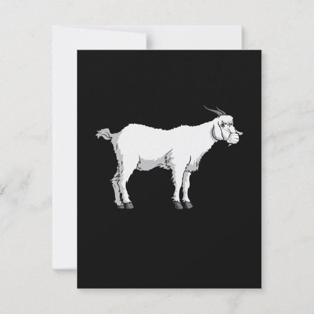 Convites Cabra Usando Máscara Facial Médica (Frente)