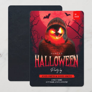 Convites Caça ao Homem Abobrinha Assustador Festa de Hallow