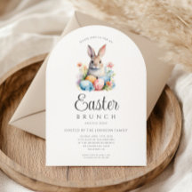 Caça ao Ovo de Coelho Fofo e Arco de Brunch de Pás