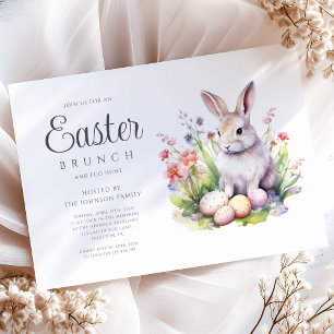 Convites Caça ao Ovo de Páscoa do Coelho Moderno e Brunch d