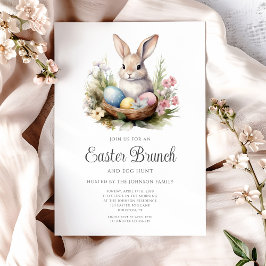 Convites Caça ao Ovo do Coelho Fofo e Brunch de Páscoa