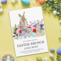 Caça aos Ovos de Páscoa Brunch de Primavera Coelhi