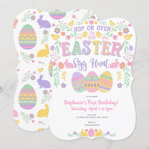 Convites Caça aos ovos de Páscoa, Primavera, Bunny, Festa
