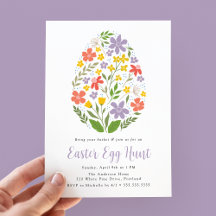 Caça De Ovo De Páscoa Floral Cuta