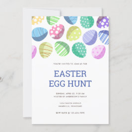 Convites Caça de Ovos de Páscoa Colorida Moderna