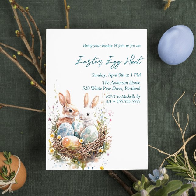 Convites Caça De Ovos No Pássaro Nest Caça De Ovos (Criador carregado)