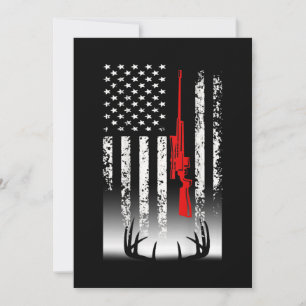 Convites Caça de veados à bandeira americana