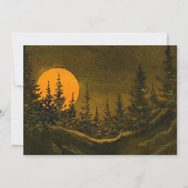 Convites Caçador de paisagens ou lua de colheita (Frente)