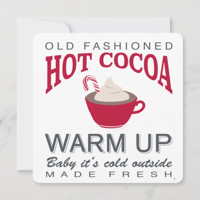 Convites cacau quente de casa de campo de feriado (Frente)