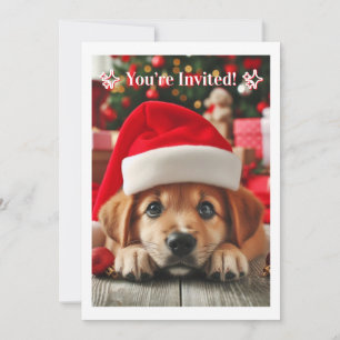 Convites Cachorrinho ajudante do Papai Noel