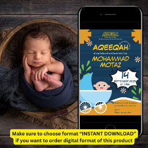 Convites Cachorro Azul Laranja Cachorro Menino Menino Muçul