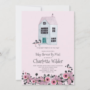 Convites Cachorro Cor-de-Água Rosa Chá Por Correio